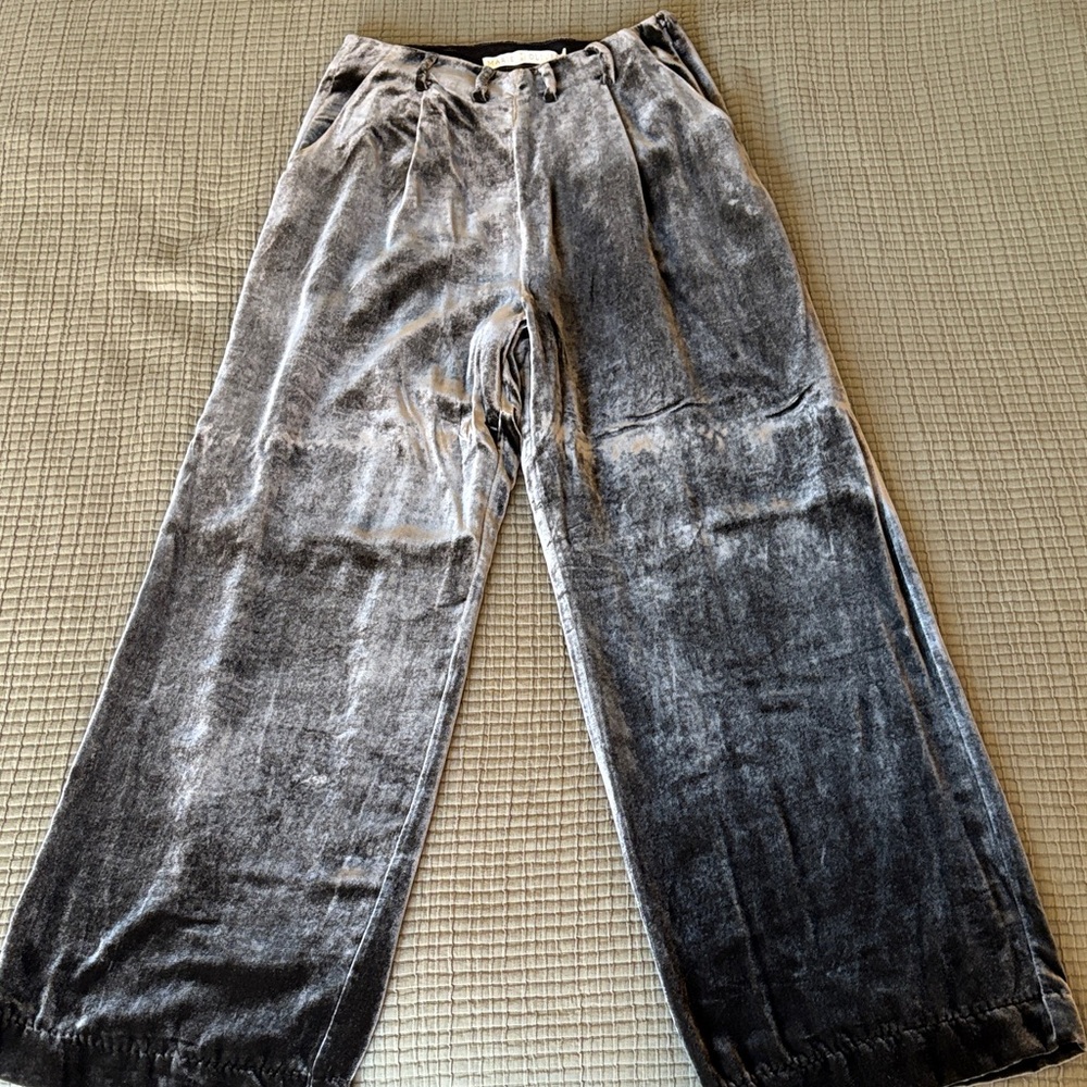 Marie Oliver Charcoal Velvet Trousers
